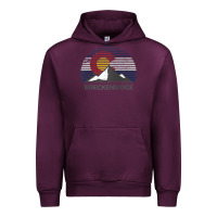 Mauve Wine breckenridge colorado x co flag mountain peak raglan baseball tee Urban Hoodie - linhVisuals