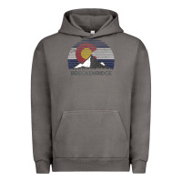 Pigment Tornado breckenridge colorado x co flag mountain peak raglan baseball tee Urban Hoodie - linhVisuals