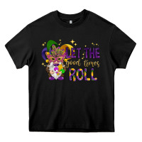 Black Let the good times roll with gnome Heavy Core Tee - HowdyJamesFarm
