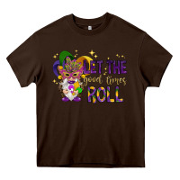 Chocolate Brown Let the good times roll with gnome Heavy Core Tee - HowdyJamesFarm