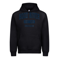 Black hood river oregon or vintage sports established navy design t shirt Urban Hoodie - linhVisuals