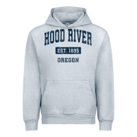 Heather Grey hood river oregon or vintage sports established navy design t shirt Urban Hoodie - linhVisuals