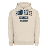Pigment French Oak hood river oregon or vintage sports established navy design t shirt Urban Hoodie - linhVisuals