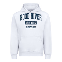 White hood river oregon or vintage sports established navy design t shirt Urban Hoodie - linhVisuals