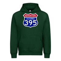 Forest Green california usa highway 395 hiking fishing climbing adventure premium Urban Hoodie - linhVisuals