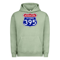 Pigment Oil Green california usa highway 395 hiking fishing climbing adventure premium Urban Hoodie - linhVisuals