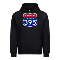 Black california usa highway 395 hiking fishing climbing adventure premium Urban Hoodie - linhVisuals