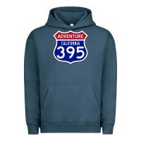 Pigment Midnight Navy california usa highway 395 hiking fishing climbing adventure premium Urban Hoodie - linhVisuals