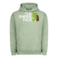 Pigment Oil Green the shrek face Urban Hoodie - linhVisuals