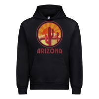 Black arizona cactus sunset scene graphic t shirt Urban Hoodie - linhVisuals
