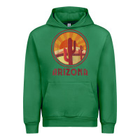 Emerald arizona cactus sunset scene graphic t shirt Urban Hoodie - linhVisuals