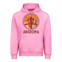 Fuchsia Pink arizona cactus sunset scene graphic t shirt Urban Hoodie - linhVisuals