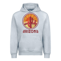 Heather Grey arizona cactus sunset scene graphic t shirt Urban Hoodie - linhVisuals