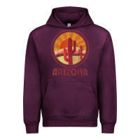 Mauve Wine arizona cactus sunset scene graphic t shirt Urban Hoodie - linhVisuals