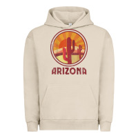 Pigment French Oak arizona cactus sunset scene graphic t shirt Urban Hoodie - linhVisuals
