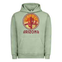 Pigment Oil Green arizona cactus sunset scene graphic t shirt Urban Hoodie - linhVisuals