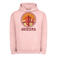 Pigment Salmon arizona cactus sunset scene graphic t shirt Urban Hoodie - linhVisuals