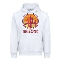 White arizona cactus sunset scene graphic t shirt Urban Hoodie - linhVisuals