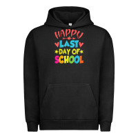 Pigment Black happy last day of school teacher boys girls school last day Urban Hoodie - linhVisuals