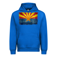 Cobalt arizona flag in grungy style raglan baseball tee Urban Hoodie - linhVisuals