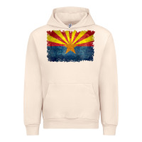 Sandshell arizona flag in grungy style raglan baseball tee Urban Hoodie - linhVisuals