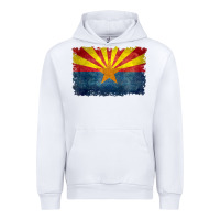 White arizona flag in grungy style raglan baseball tee Urban Hoodie - linhVisuals