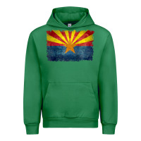 Emerald arizona flag in grungy style raglan baseball tee Urban Hoodie - linhVisuals