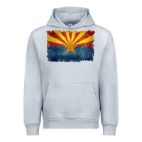 Heather Grey arizona flag in grungy style raglan baseball tee Urban Hoodie - linhVisuals