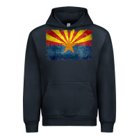 Navy arizona flag in grungy style raglan baseball tee Urban Hoodie - linhVisuals