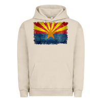 Pigment French Oak arizona flag in grungy style raglan baseball tee Urban Hoodie - linhVisuals