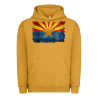 Pigment Peanut Butter arizona flag in grungy style raglan baseball tee Urban Hoodie - linhVisuals
