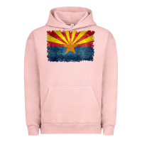 Pigment Salmon arizona flag in grungy style raglan baseball tee Urban Hoodie - linhVisuals