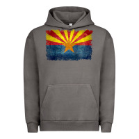 Pigment Tornado arizona flag in grungy style raglan baseball tee Urban Hoodie - linhVisuals