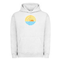 Pigment Lunar Rock cayman islands retro colorful ocean sunset palm tree novelty Urban Hoodie - linhVisuals