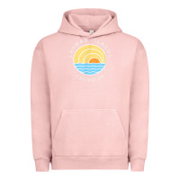 Pigment Salmon cayman islands retro colorful ocean sunset palm tree novelty Urban Hoodie - linhVisuals