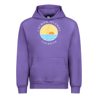 Tulip cayman islands retro colorful ocean sunset palm tree novelty Urban Hoodie - linhVisuals