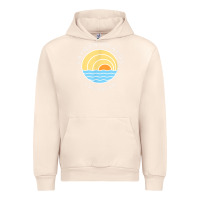 Sandshell cayman islands retro colorful ocean sunset palm tree novelty Urban Hoodie - linhVisuals