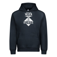 Navy my husband is a nurse im a proud wife of a nurse Urban Hoodie - linhVisuals
