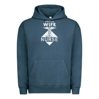 Pigment Midnight Navy my husband is a nurse im a proud wife of a nurse Urban Hoodie - linhVisuals