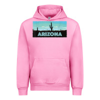 Fuchsia Pink arizona shirt   saguaro cactus desert landscape t shirt Urban Hoodie - linhVisuals