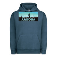 Pigment Midnight Navy arizona shirt   saguaro cactus desert landscape t shirt Urban Hoodie - linhVisuals