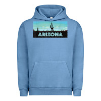 Pigment Pebble Blue arizona shirt   saguaro cactus desert landscape t shirt Urban Hoodie - linhVisuals