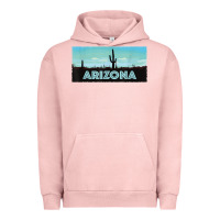 Pigment Salmon arizona shirt   saguaro cactus desert landscape t shirt Urban Hoodie - linhVisuals