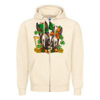Sandshell st patricks donkeys with  shamrocks Zipper Hoodie - AdoDesignShop