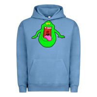 Pigment Pebble Blue slimer ghost anime Urban Hoodie - linhVisuals