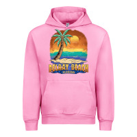 Fuchsia Pink delray beach florida  vintage distressed souvenir long sleeve t shirt Urban Hoodie - linhVisuals