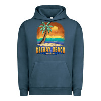 Pigment Midnight Navy delray beach florida  vintage distressed souvenir long sleeve t shirt Urban Hoodie - linhVisuals