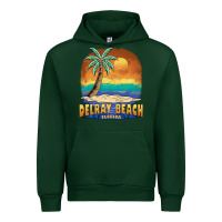 Forest Green delray beach florida  vintage distressed souvenir long sleeve t shirt Urban Hoodie - linhVisuals