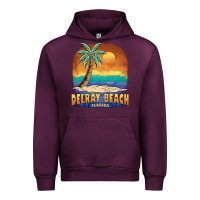 Mauve Wine delray beach florida  vintage distressed souvenir long sleeve t shirt Urban Hoodie - linhVisuals