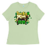 Matcha St. Patrick's Day Cow Ladies Tee - HowdyJamesFarm